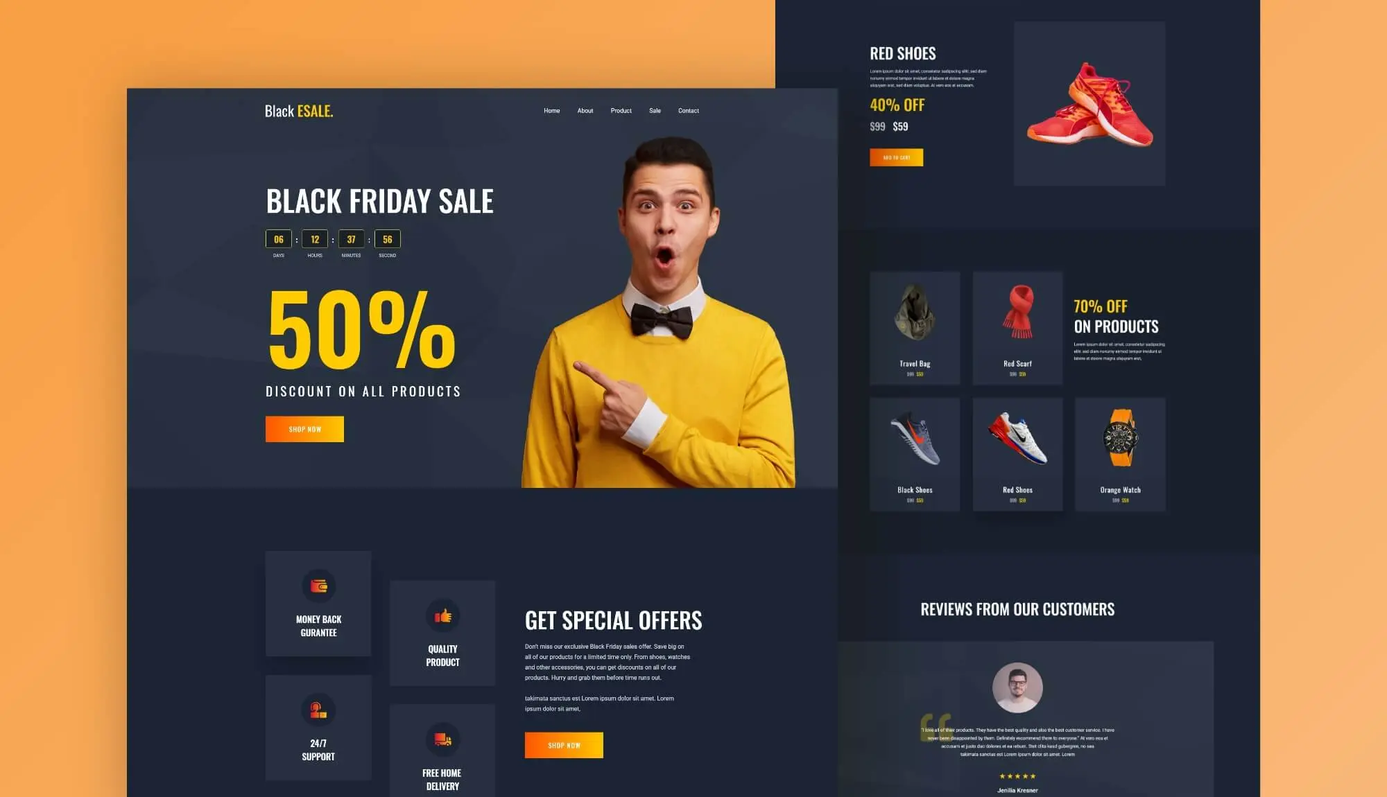 Black Esale - Black Friday Landing Page Template