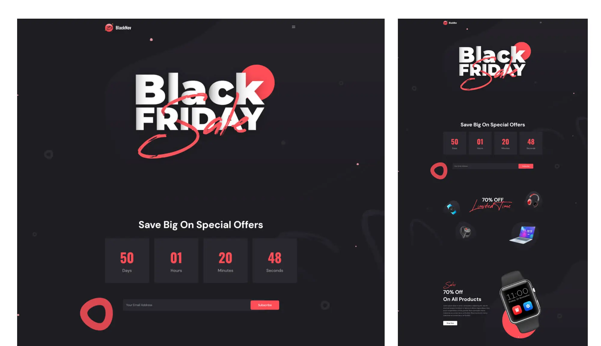 BlackNov - Black Friday Landing Page Template