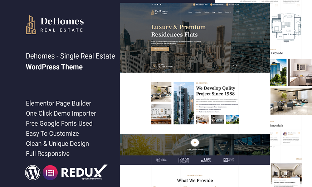 Dehomes - Single Real Estate WordPress Theme