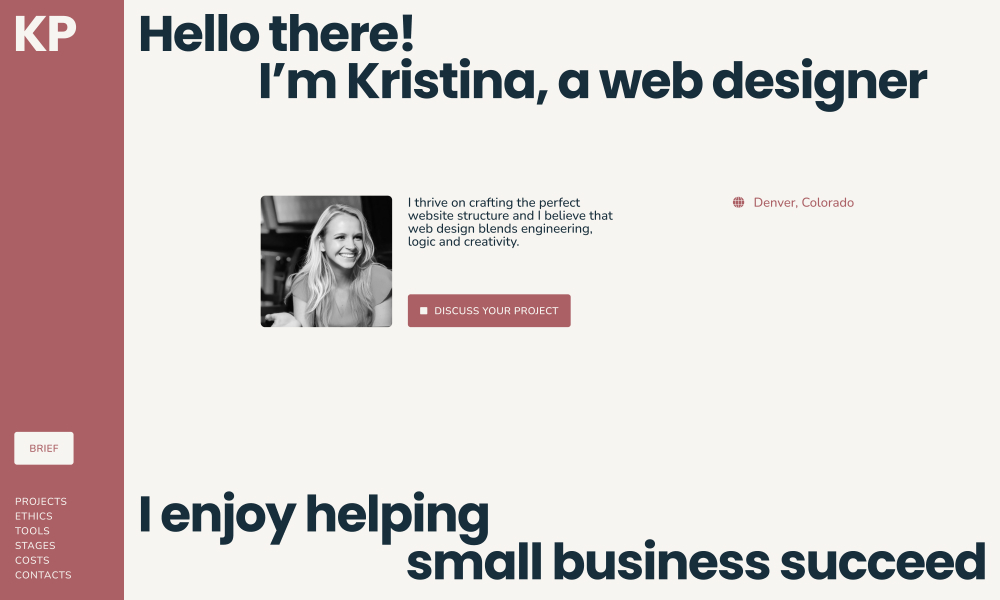 Kristina Web Designer portfolio