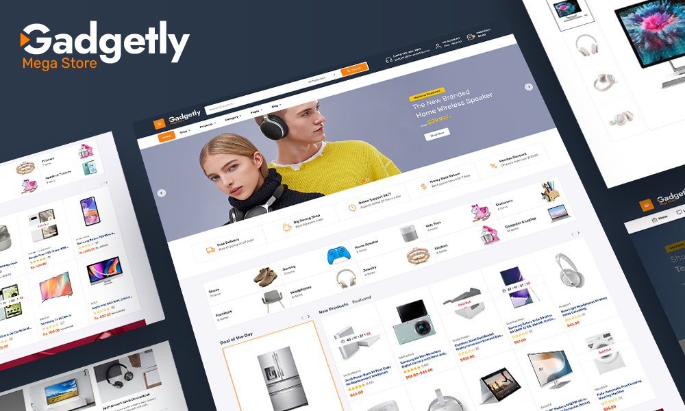 Gadgetly – Electronics & Gadgets Marketplace Store e-Commerce Theme