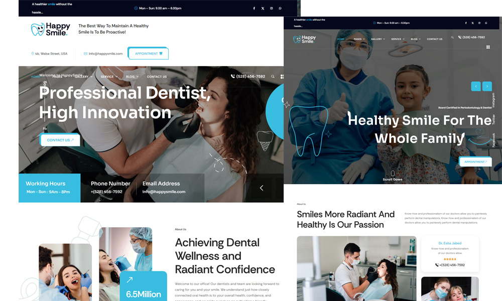 Happysmile - Medical and Dentist WordPress Theme