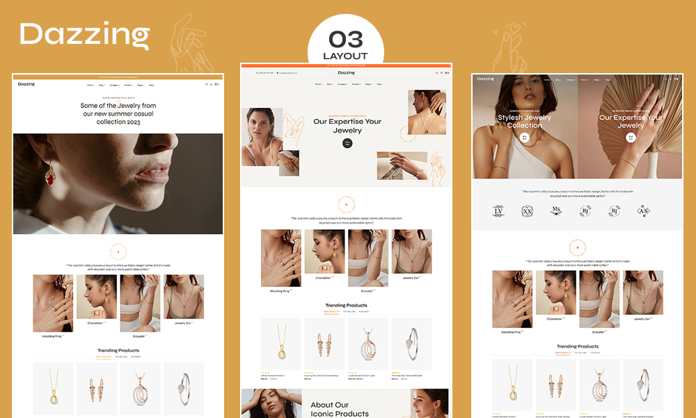 Dazzing – Jewelry Store Ecommerce Responsive Theme