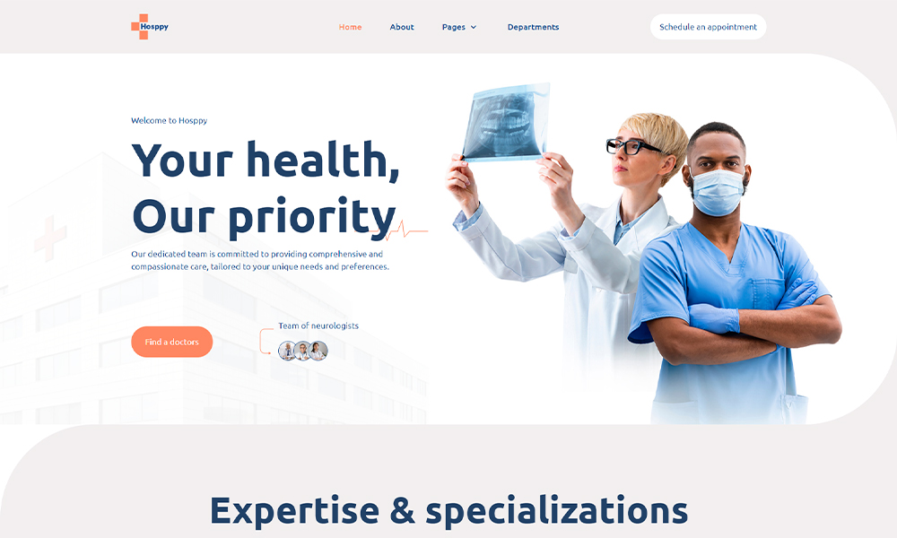 Hosppy - Healthcare Website Template