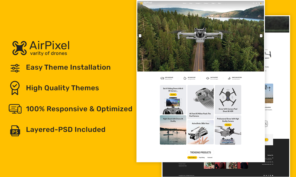 AirPixel – Drones, Speakers & Gadgets – Ecommerece Theme