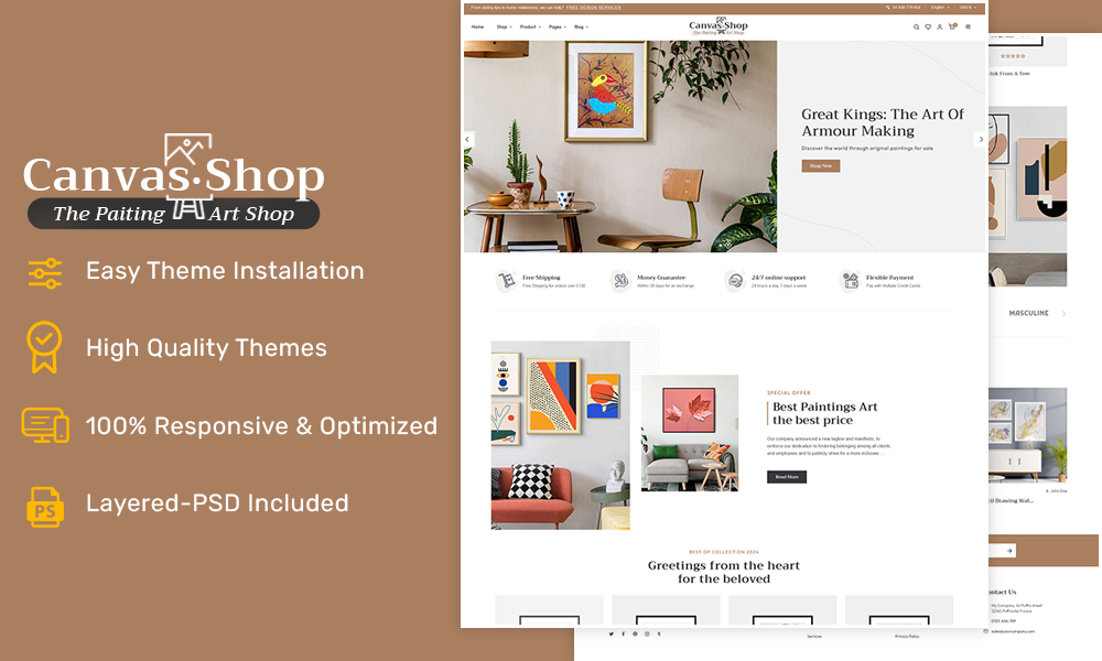 CanvasArt – Crafted Ecommerce Theme For Painting, Art & Crafts