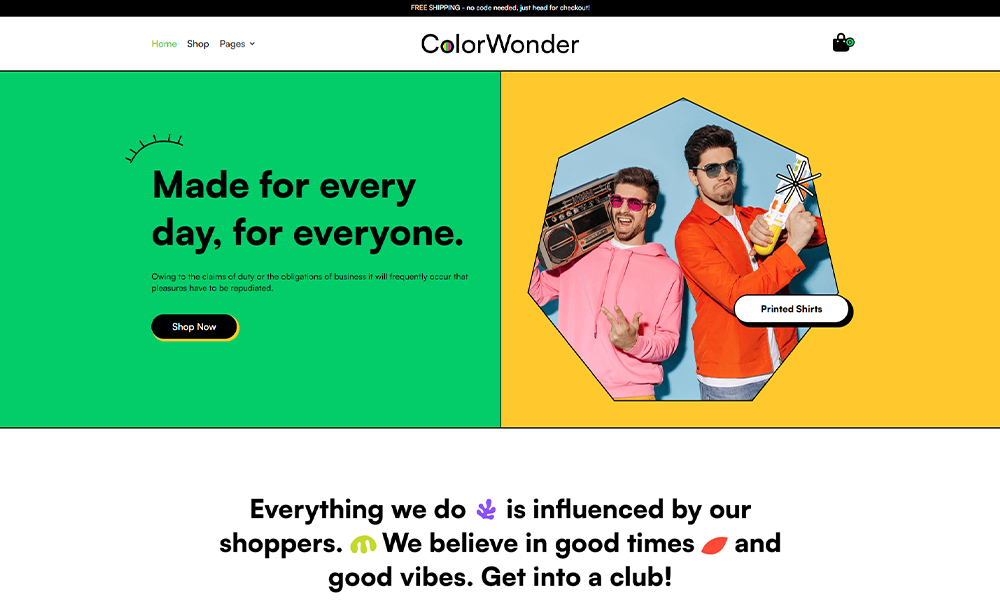 ColorWonder - Accessories Website Template