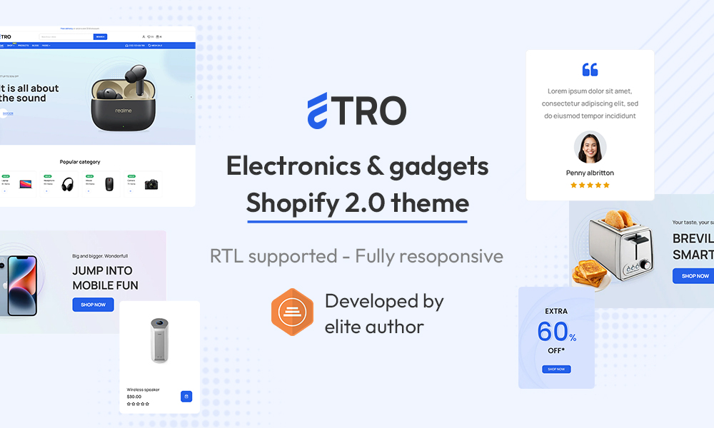 Etro - The Electronics & Gadgets Shopify 2.0 Theme