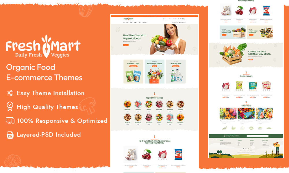 FreshMart – Best Ecommerce Theme For Farmers, Organics, Veggie, Grocery