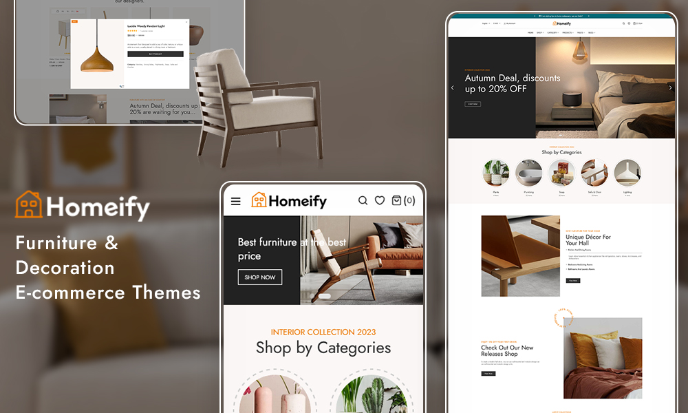 Homeify – ECommerce Theme for Home Decoration, Furniture, Art & Crafts