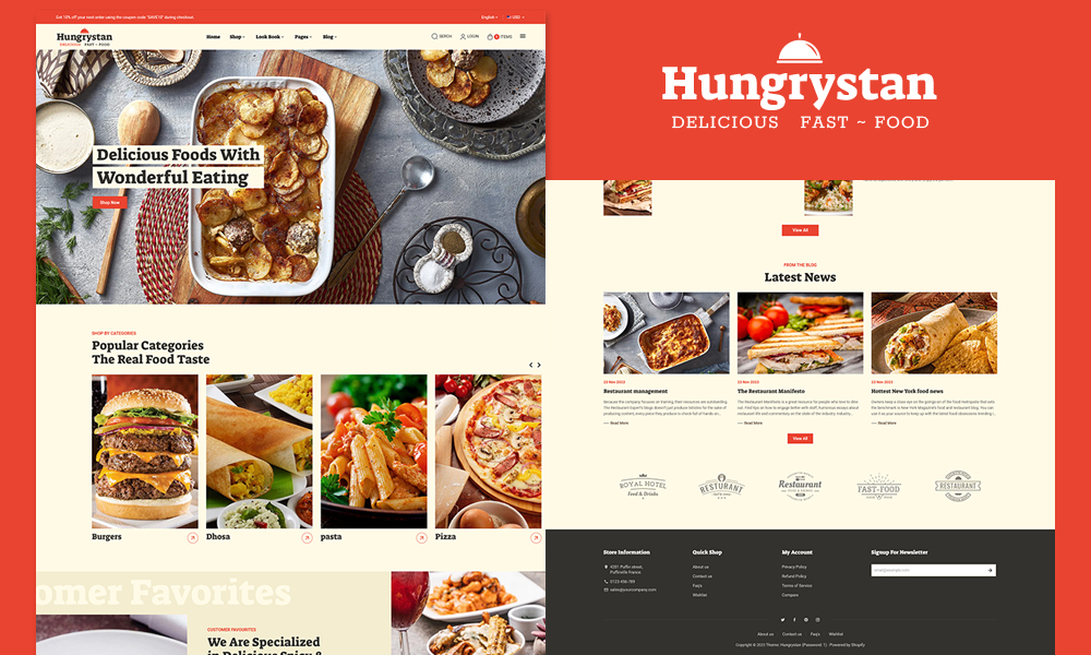 Hungrystan – Unique Ecommerce Theme for Fast Food, Cafes & Restaurants