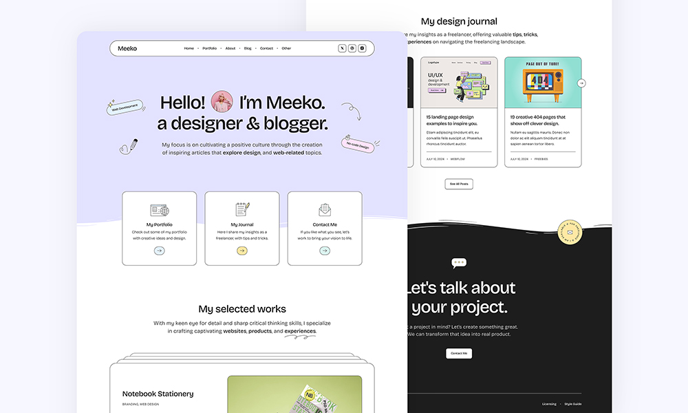 Meeko - Creative Website Template