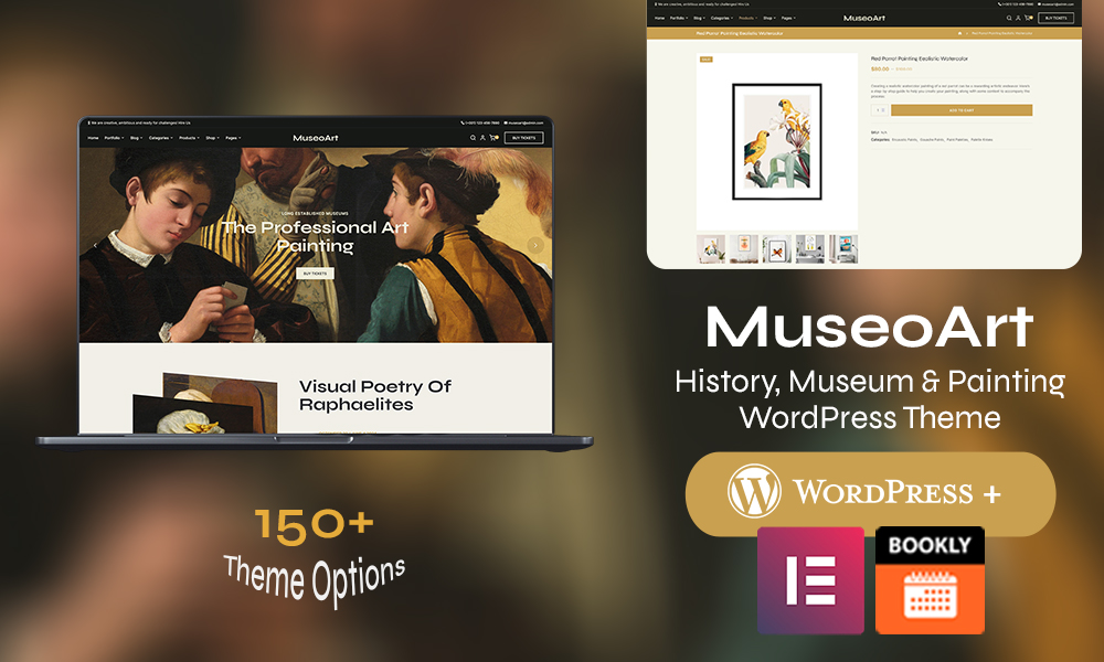 MuseoArt – Painting, Museum, Art & Crafts – WordPress  Sass Theme