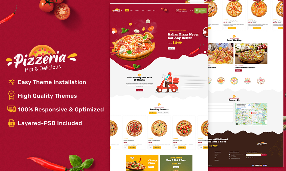 Pizzeria – Ecommerce Theme For Pizza, Fast Food, Restaurant & Cafes