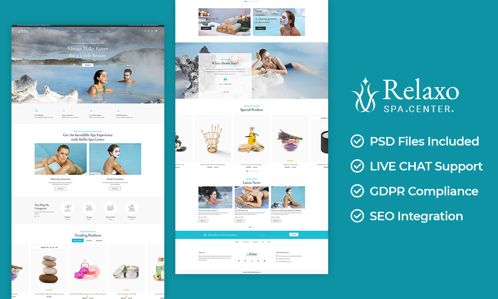 Relaxo Spa WooCommerce Responsive Theme