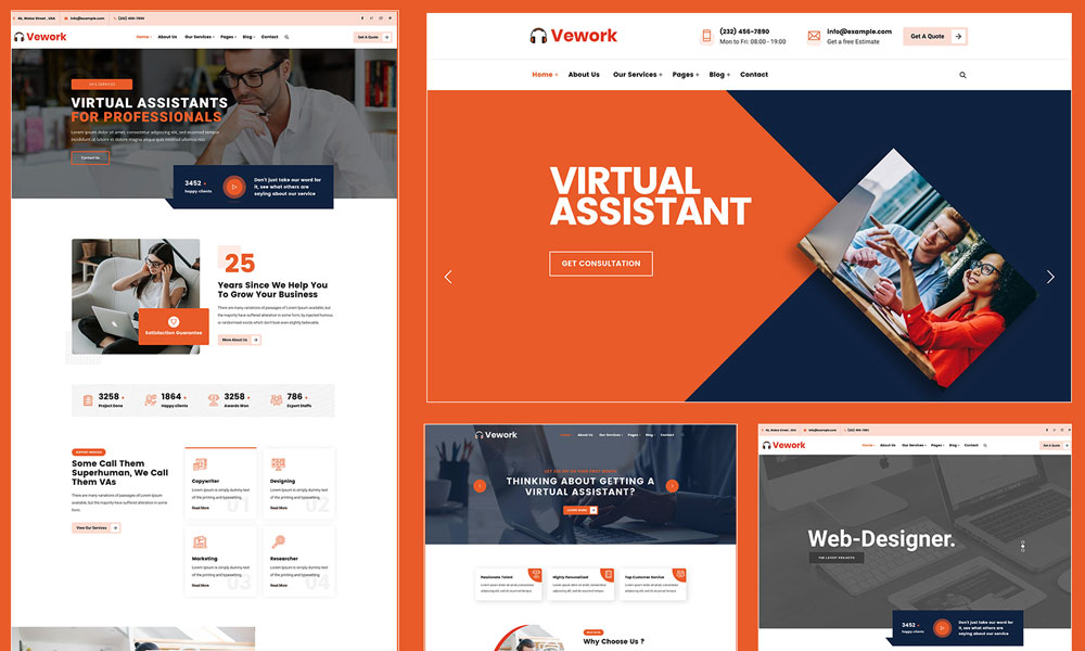 Vework - Virtual Assistant WordPress Theme