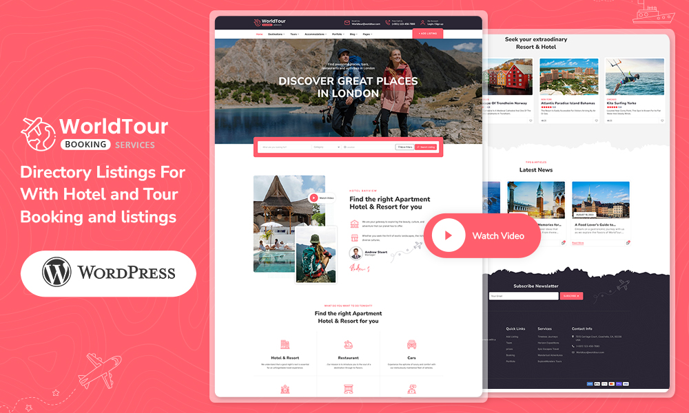 WorldTour – Tour & Travel Agencies – WordPress Saas Theme