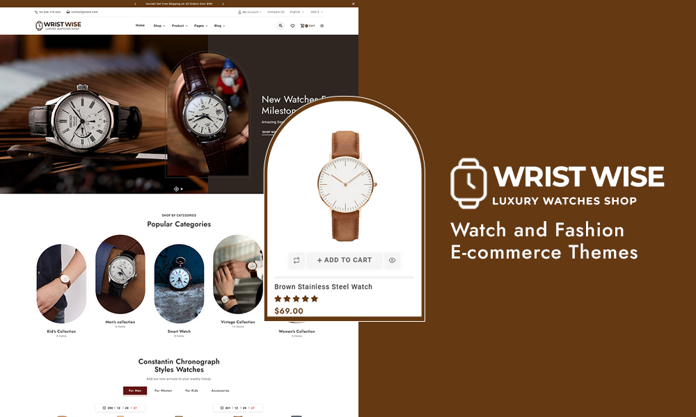 WristWise – Luxury Watches Store – Ecommerce Responsive Theme