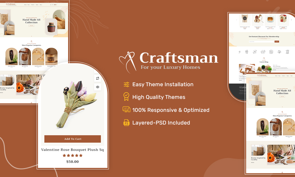 Craftsman – Handmade, Furniture & Home Decor – EcommerceTheme