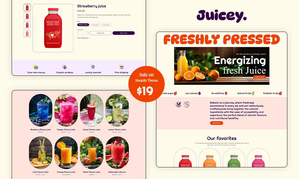 Juicey Organic Juice and Health Drinks Shopify Theme