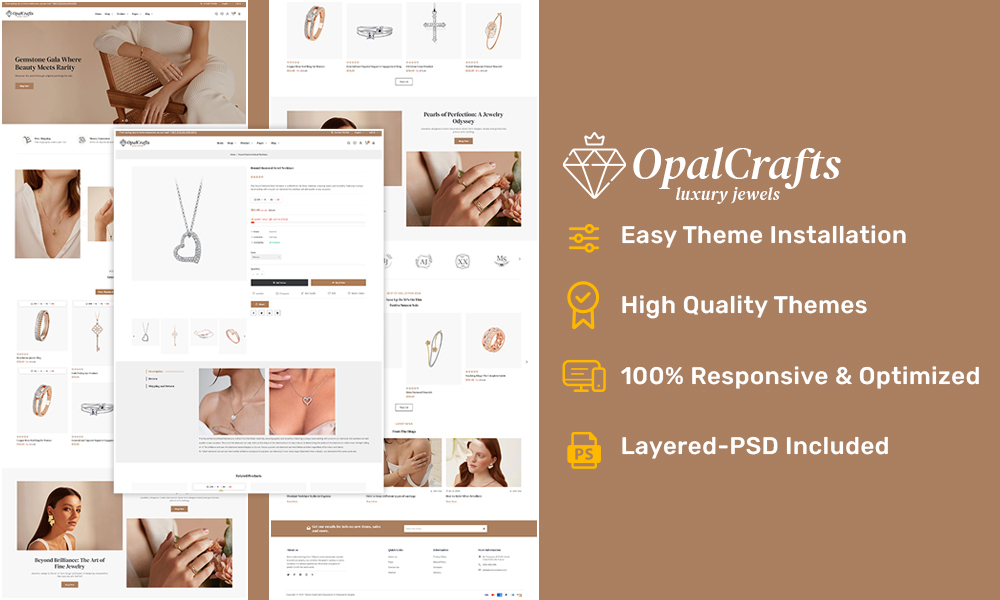 OpalCrafts – Gold, Jewelry & Lifestyle – Ecommerce Theme