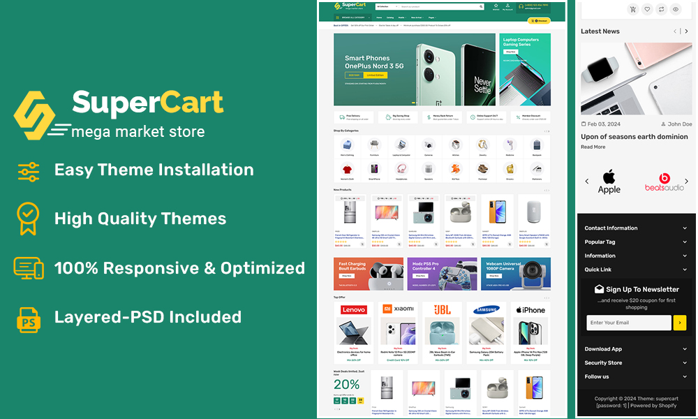 SuperCart – Best Electronics & Smart Gadgets – Ecommerce Theme