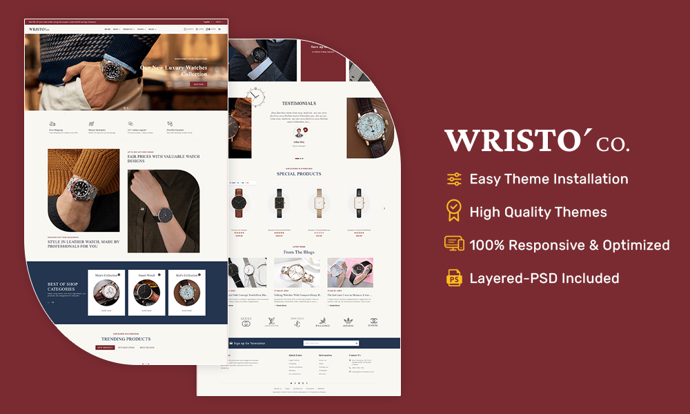 Wristo – Luxury Watches, Jewelry & Lifestyle – Ecommerce Theme