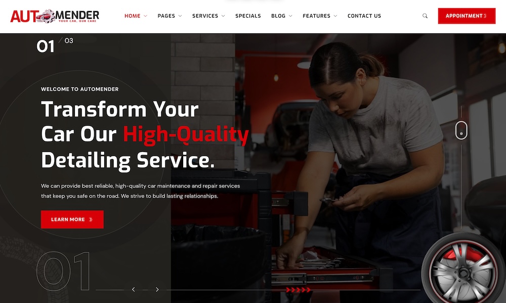 Automender- Car Repair & Service WordPress Theme