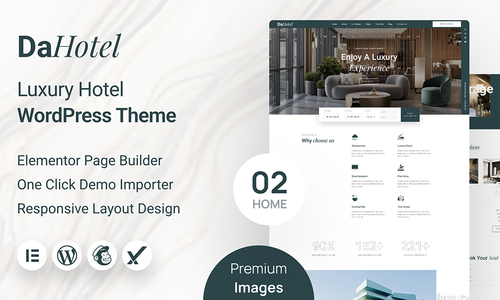 Dahotel - Luxury Hotel WordPress Theme