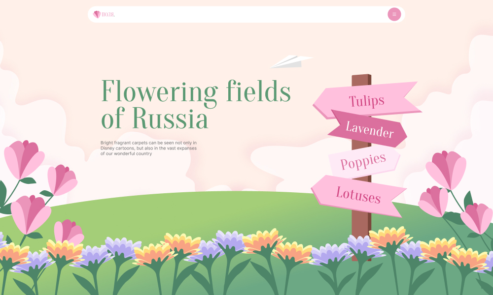 Flowering fields of Russia