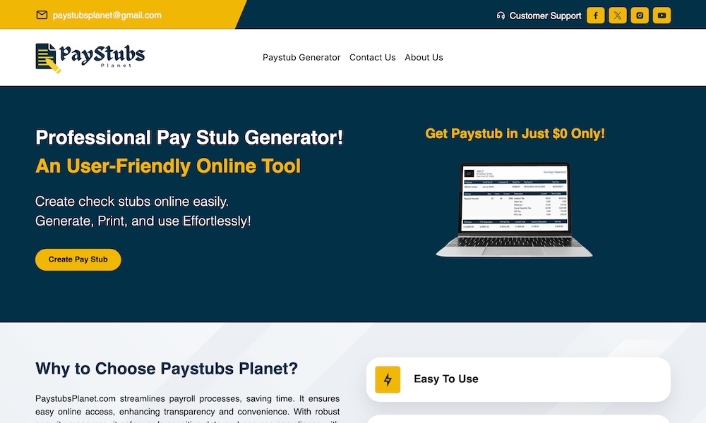 PayStubs Planet