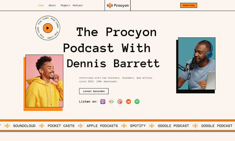 Procyon - Podcast Website Template