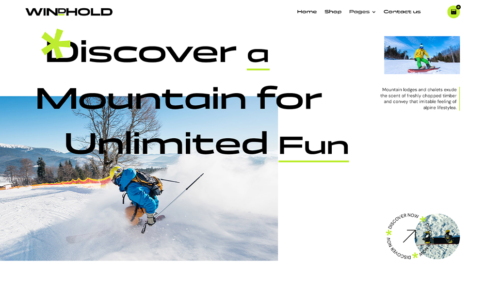 Windhold - Sports Activities & Retail Website Template