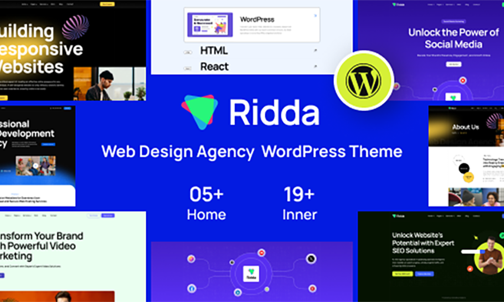 Ridda - Web Design Agency WordPress Theme