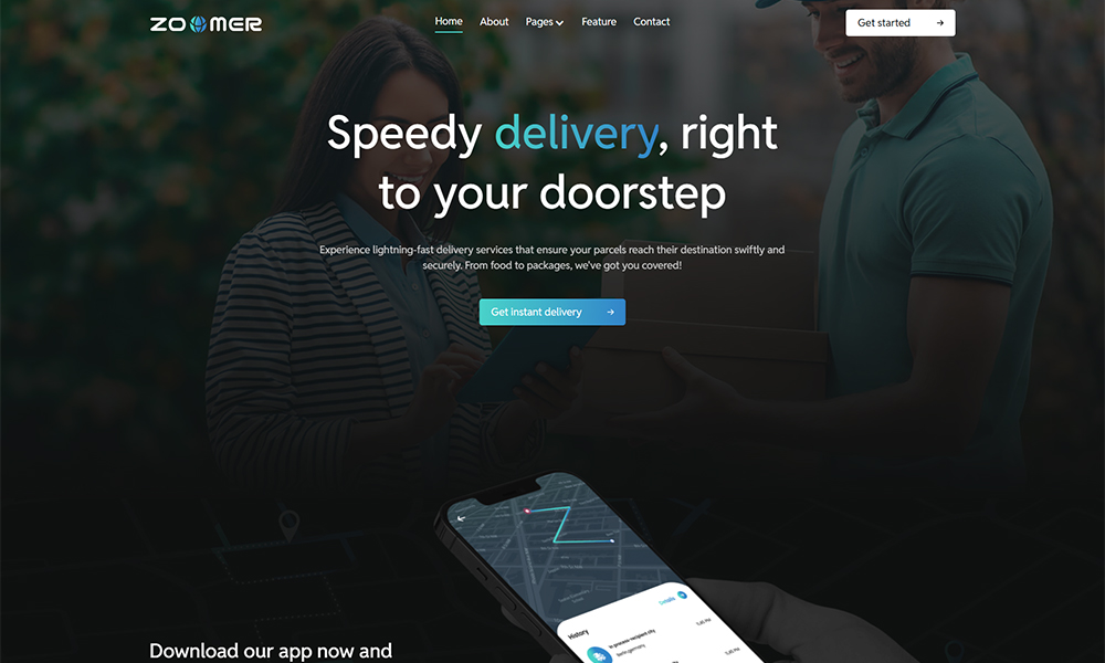 Zoomer - App Website Template