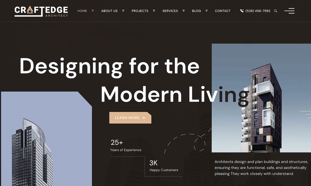 CraftEdge – Architecture WordPress Theme