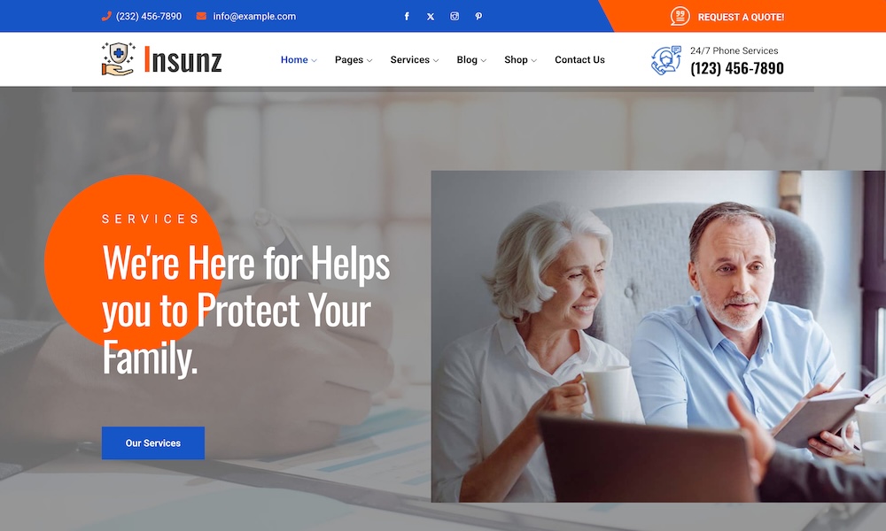 Insunz – Insurance Agency WordPress Theme